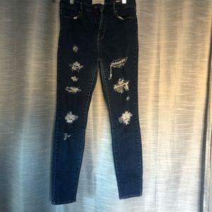 Diy ripped pacsun high rise jeans